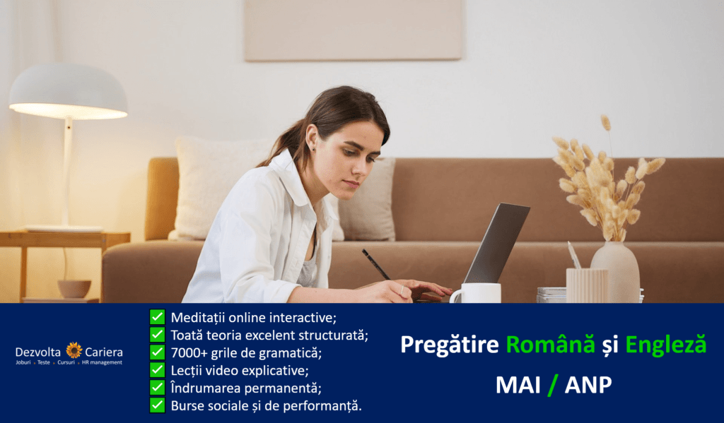 Pregătire Gramatică Limba Română - Admitere MAI / ANP