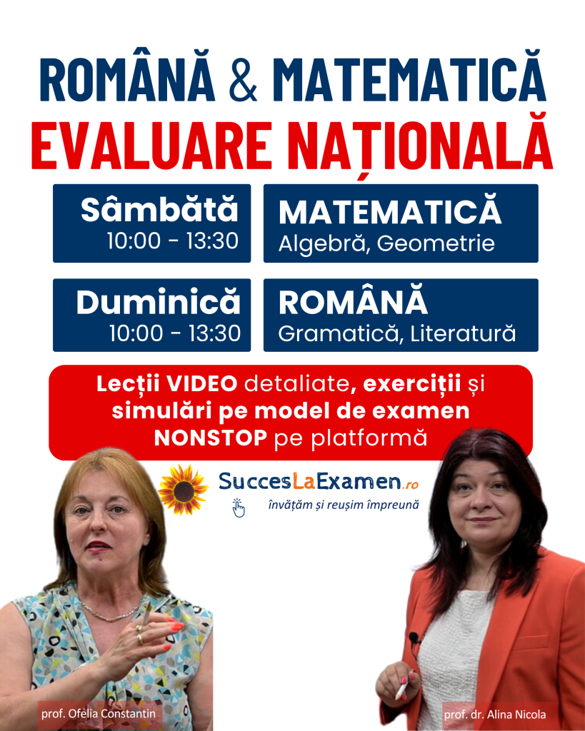 Evaluare Nationala 2027 - Pregatire completa la romana si la matematica