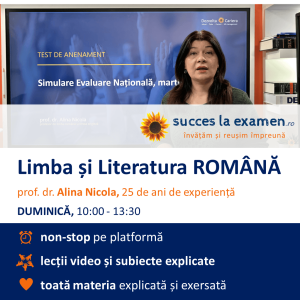 Limba și literatura română pentru examenul de Evaluare Nationala