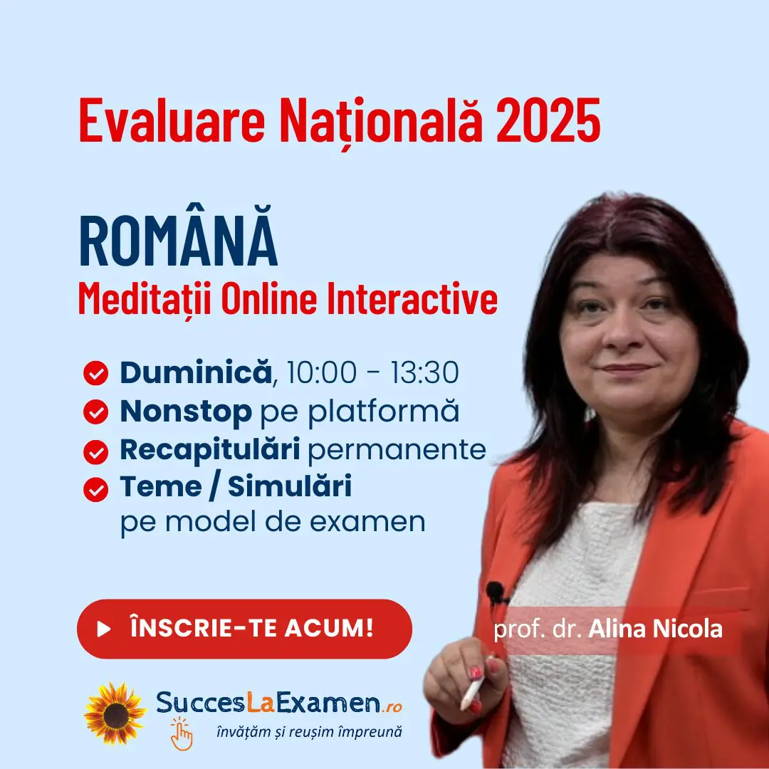 Limba și literatura română pentru Evaluare Națională 2025