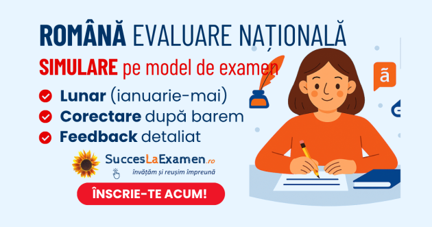 Simulare Română Evaluare Națională cu feedback de la profesor