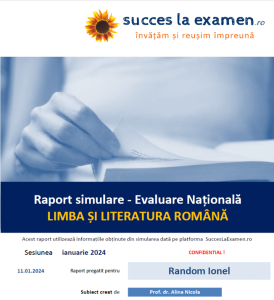 Simulare - Limba și literatura română - Evaluare Națională