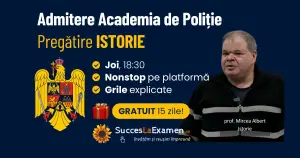 ISTORIE pentru Admitere la Academia de Poliție 2026