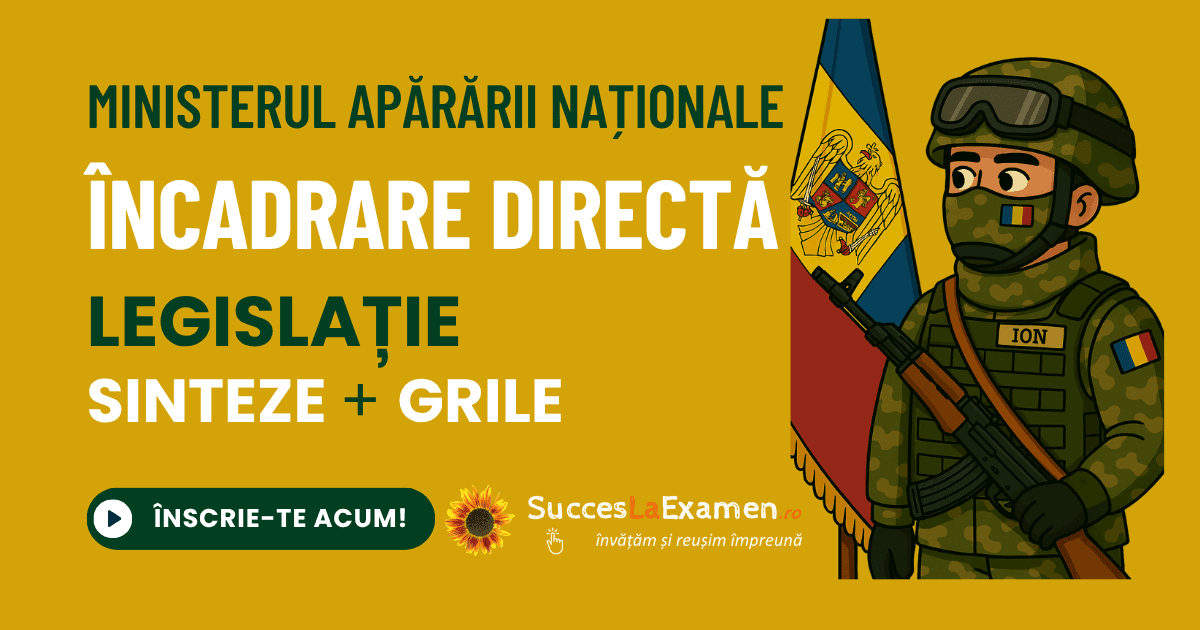 Legislație Încadrare directă MApN (subofițeri, maiștri, ofițeri) din sursă externă 2025