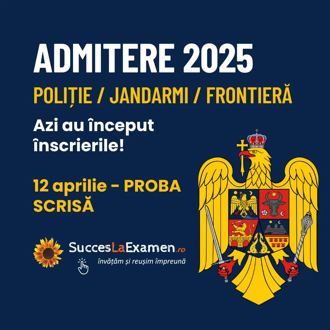 admitere MAI Politie Jandarmi Frontiera februarie 2025