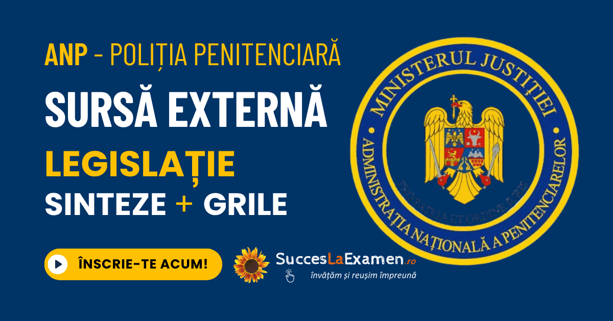 Legi Încadrare din Sursa Externa Poliția Penitenciară, ANP 2025