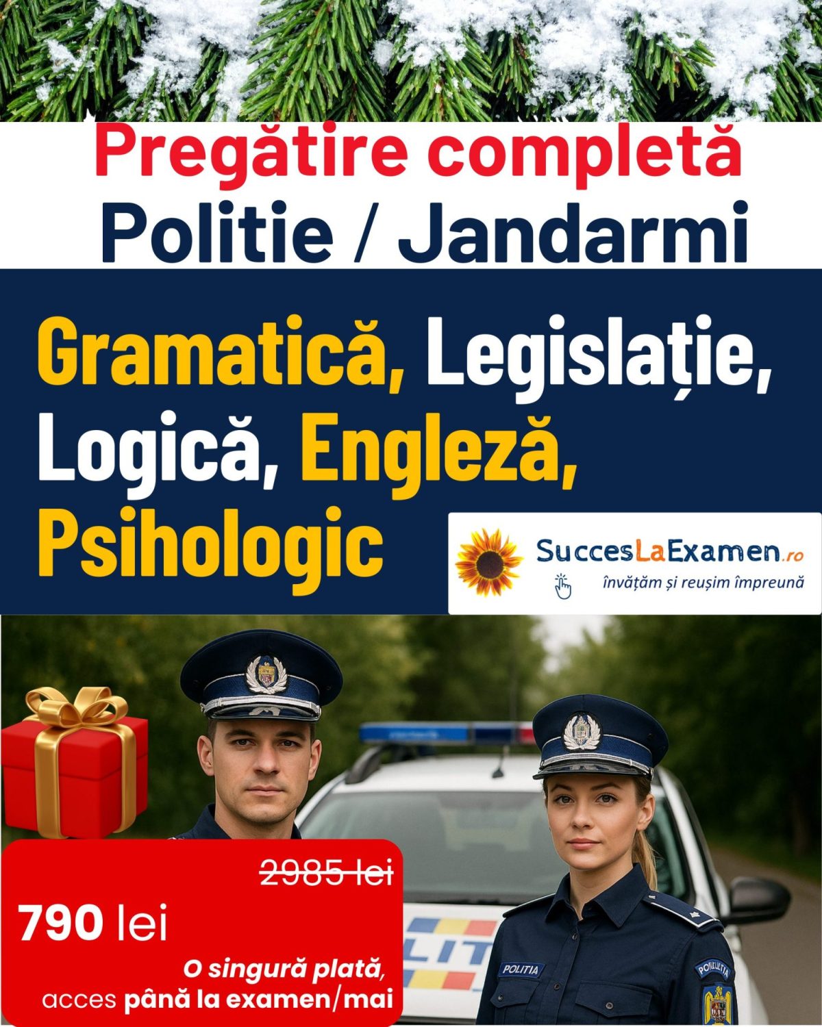 Admitere Academia & Școala de Poliție, Frontieră, Jandarmi, ANP 2026 | Pregătire Completă | Platformă + LIVE interactiv