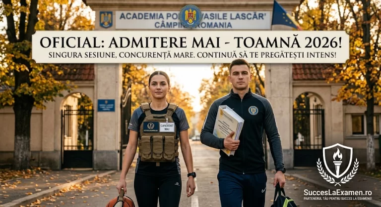Admiterea la politie este in toamna 2026