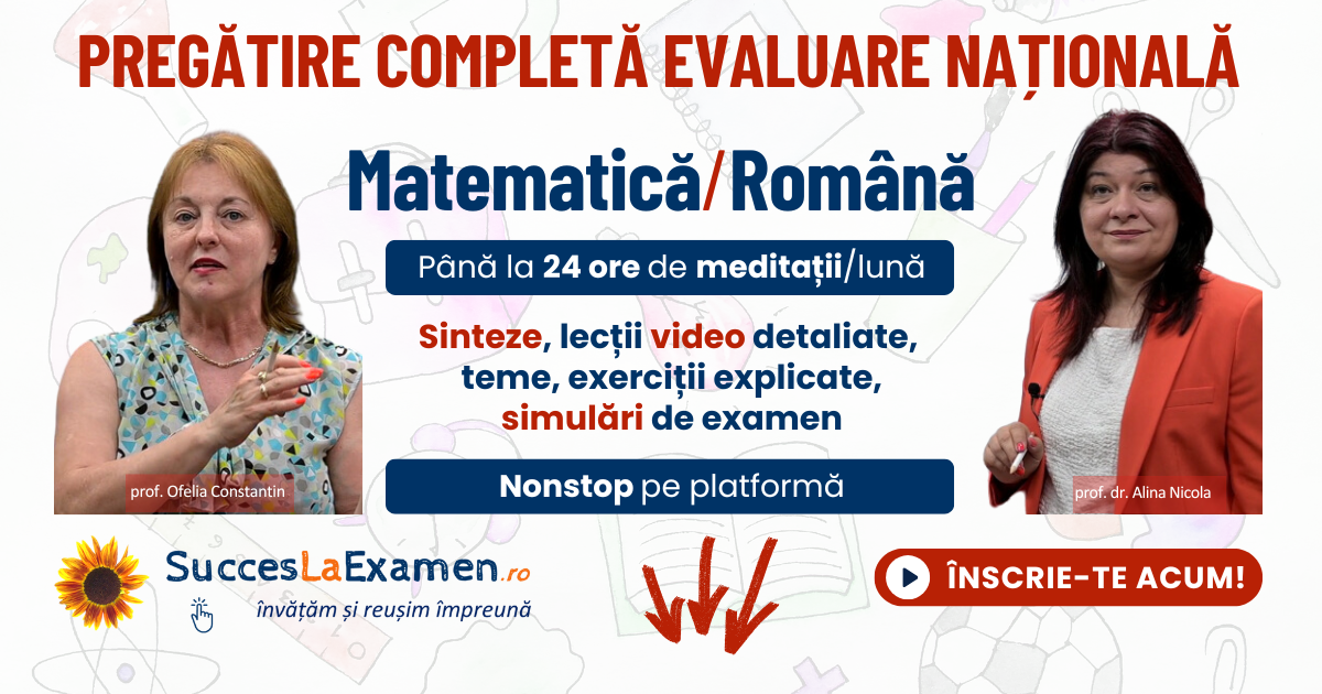 Evaluare Națională 2027 - Pregătire completă la Română și la Matematică